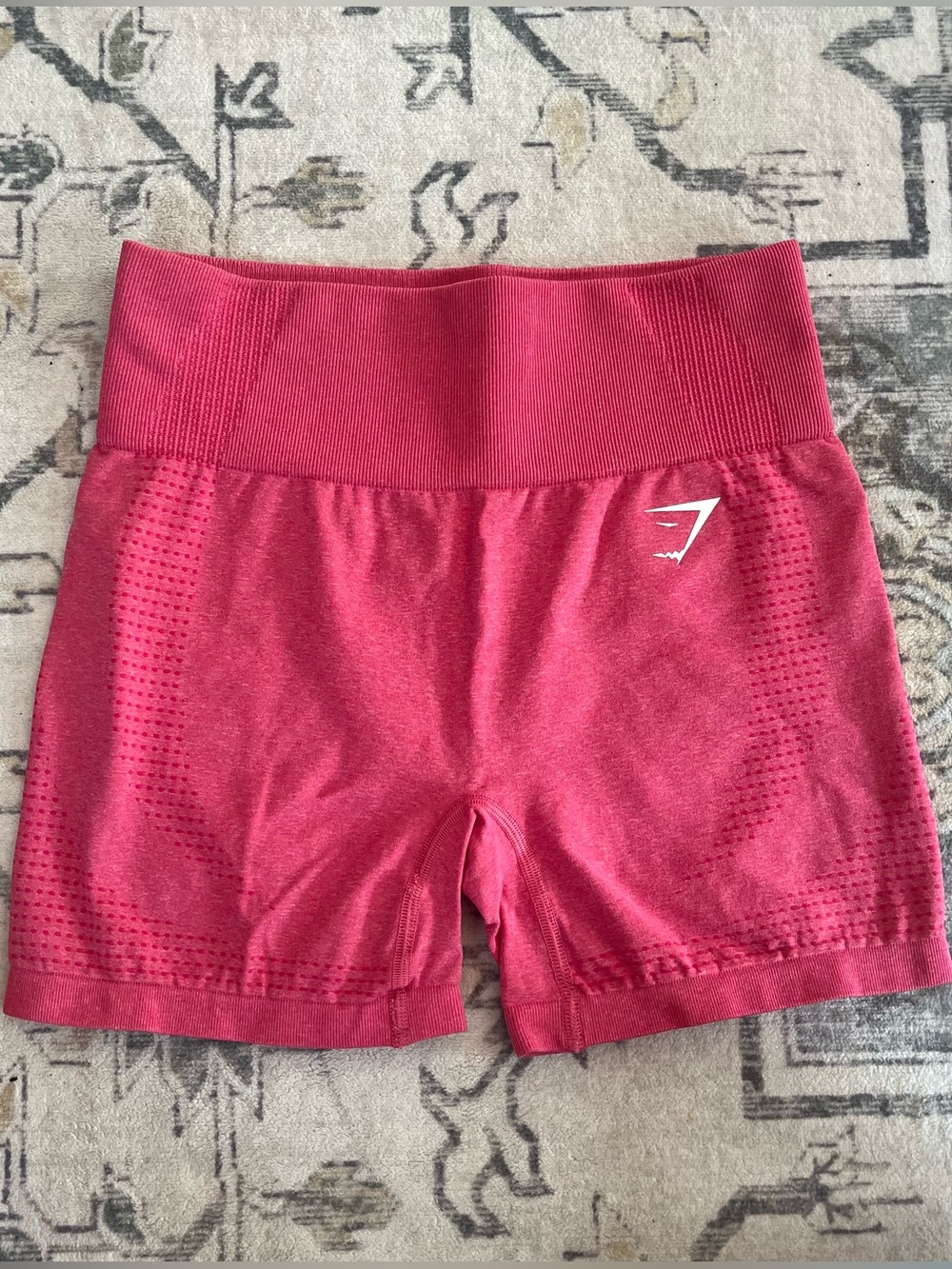 Gymshark Women's Seamless High-Waist Pink-Red Biker Shorts